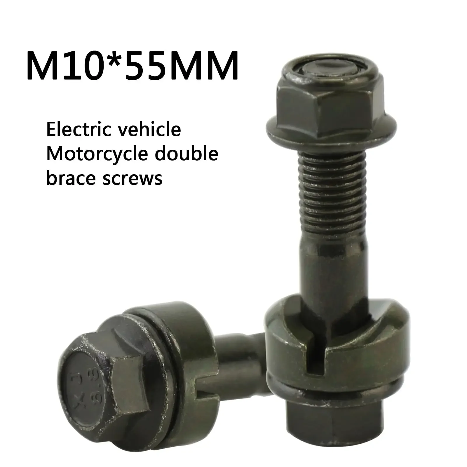 عرافة رئيس عمود التوجيه الربط الترباس مجموعة M10 * 50 مللي متر مع غسالات مكافحة تخفيف تناسب معظم الدراجات النارية سكوتر الدراجات