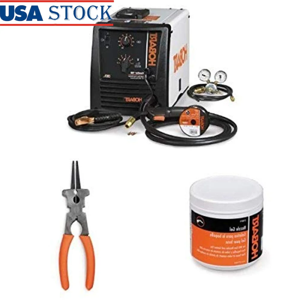 Handler 190 MIG Welder 230V with Mig Welding Nozzle Gel & Multi-Function Pliers 10ft. HR-100 Gun 7 Voltage Selections Wide