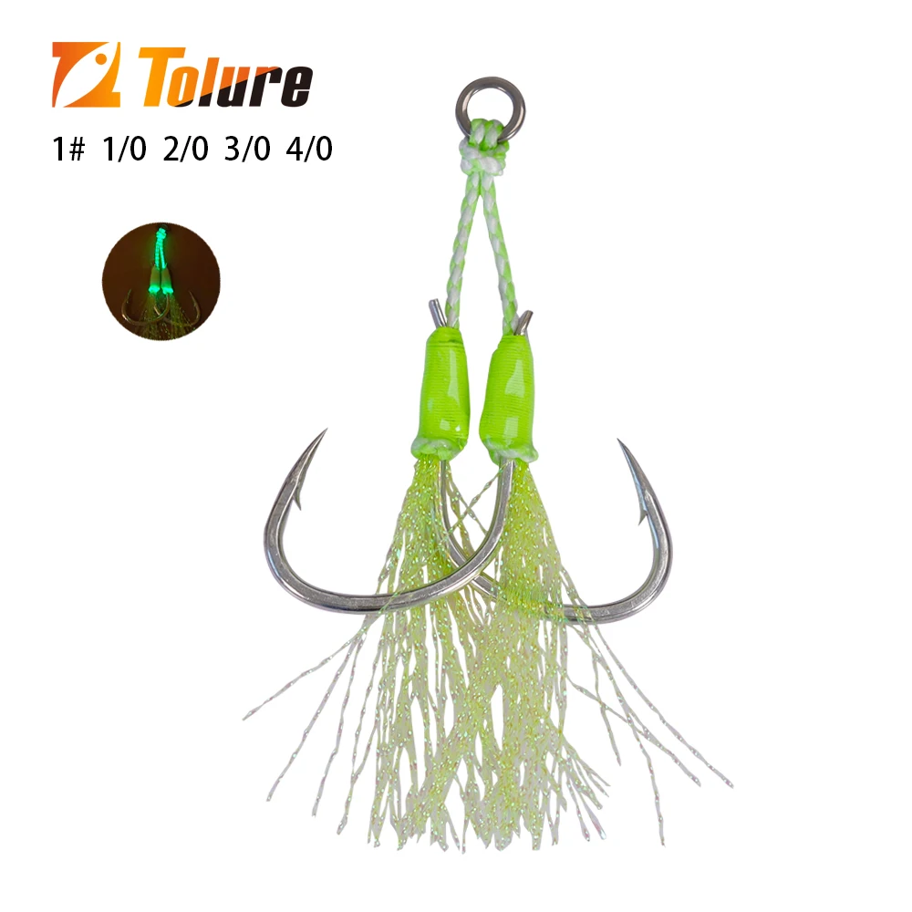 TOLU 10Pcs Metal Jig Tail Assist Hooks 1-4/0# Fishing Hooks with PE Line Feather Solid Ring Built-In Steel Wire for Uv Fishing - AliExpress 18 TOLU 10Pcs Metal Jig Tail Assist Hooks 1-4/0# Fishing Hooks with PE Line Feather Solid Ring Built-In Steel Wire for Uv Fishing - AliExpress 18