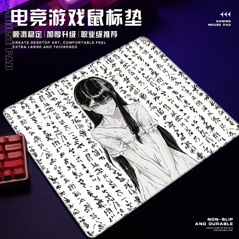 

Коврик для мыши с рисунком японского аниме Words Girl для ROG, гладкая матовая поверхность, настольный коврик, закаленное обновление, FPS, офисный коврик для мыши, киберспортивный