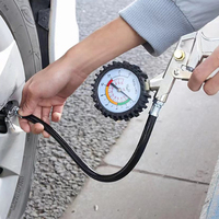 220 PSI Tire Inflator Gauge with Pressure Meter - Multifunctional Air Compressor Pump for Cars, Motorcycles and Bicycles