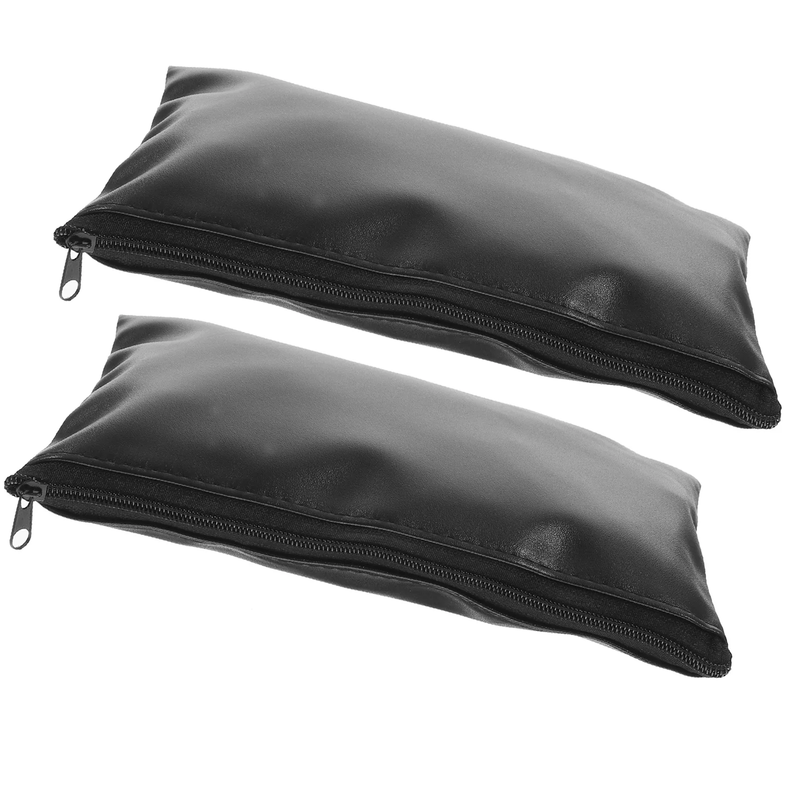 

2 Pcs Waterproof File Bag Portable Document Zipper Pouches Notes Cash for Black Files Travel