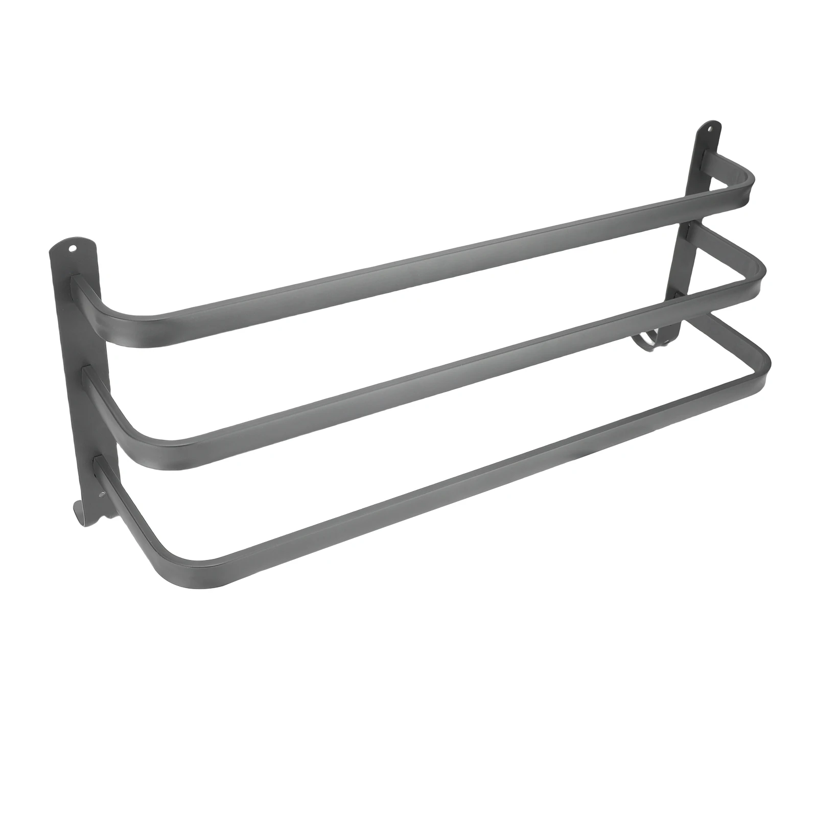 Wall Mounted Towel Rack Organizer Smoother Corner Easy Installation 3 Tier Towel Rod Enhanced Ventilation 60CM for Kitchen