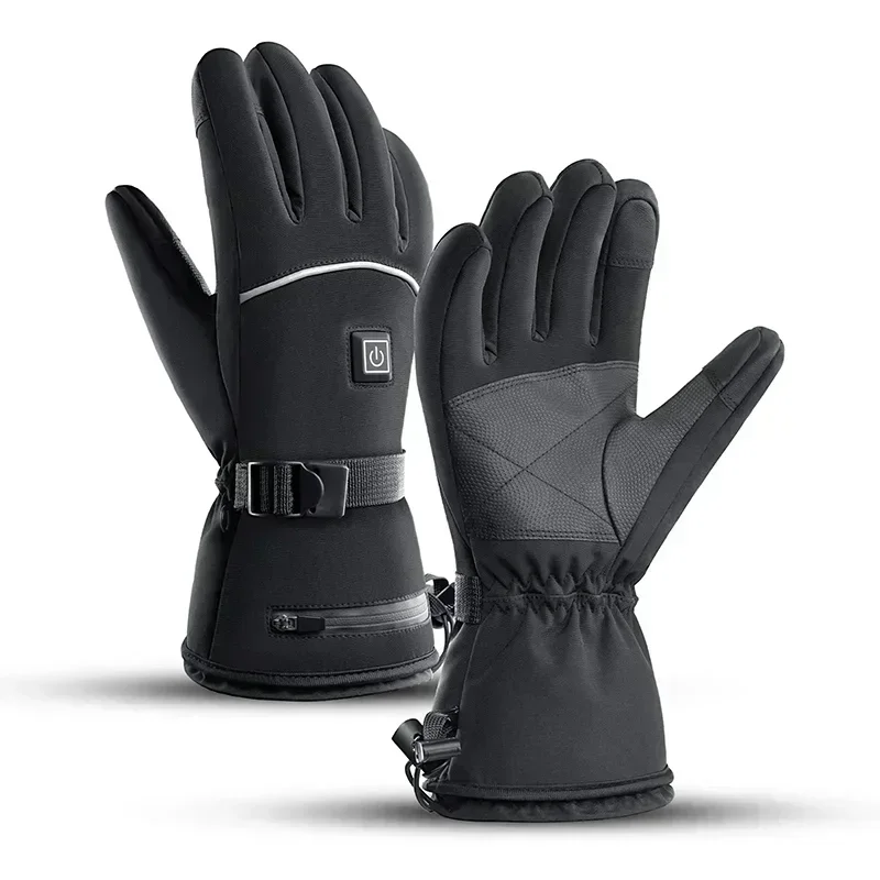 Electric Heated Gloves Touchscreen Heating Thermal Gloves  Winter Moto Heated Gloves Outdoor Warm Waterproof Windproof Gloves