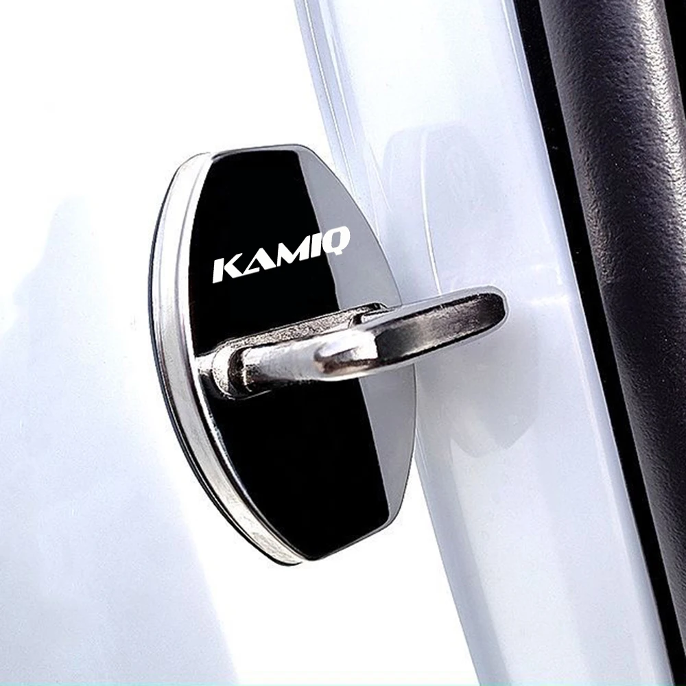 4pcs Car Door Lock cover Protective Buckle case for Skoda kamiq KAROQ RAPID Car Styling Goods Accessories