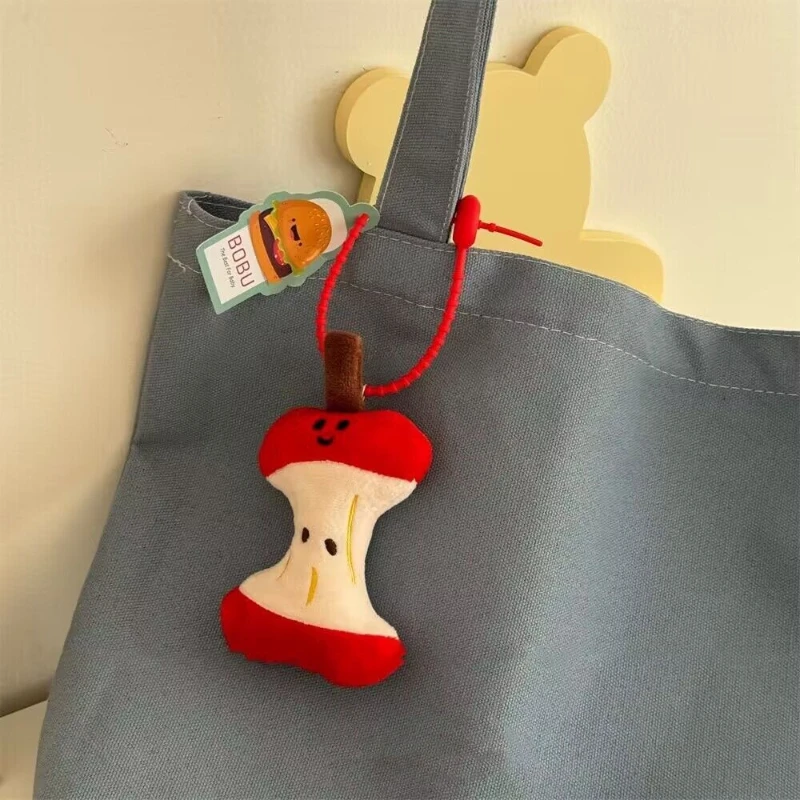 Ins carino creativo Apple Core bambola ciondolo peluche borsa portachiavi accessori appesi bambola Gift Пуovahganda199 Игру Для Клю opetй