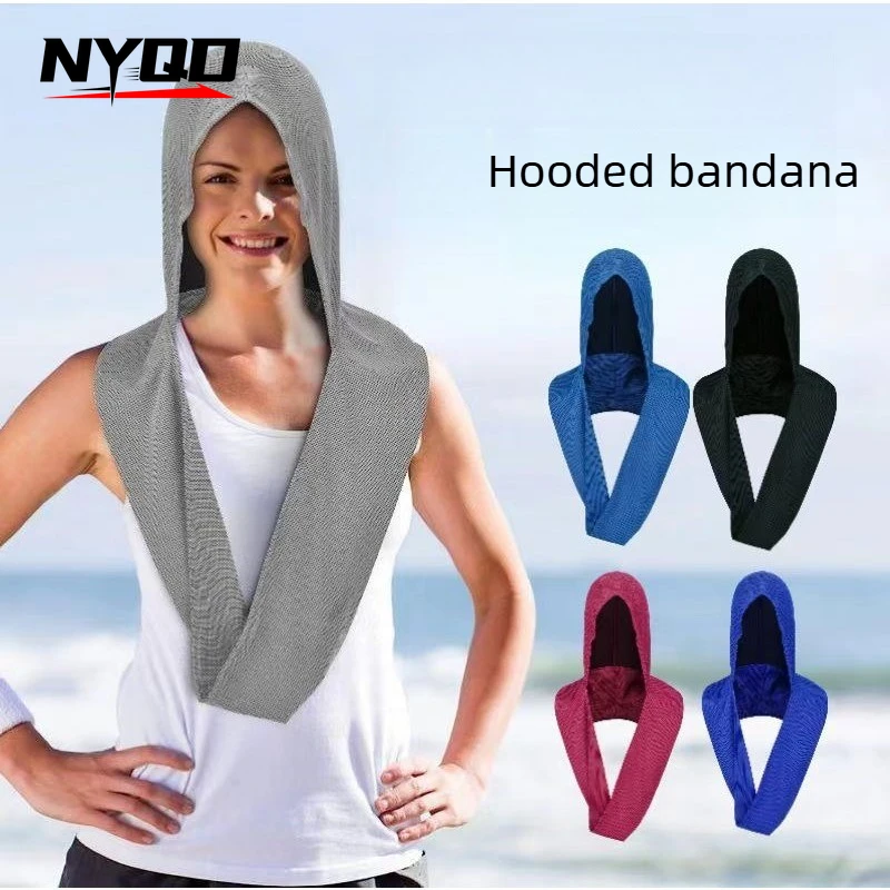 

New U-shaped hooded pullover cap. Beach camping gym sun protection quick-drying sports cool headband Sports headband