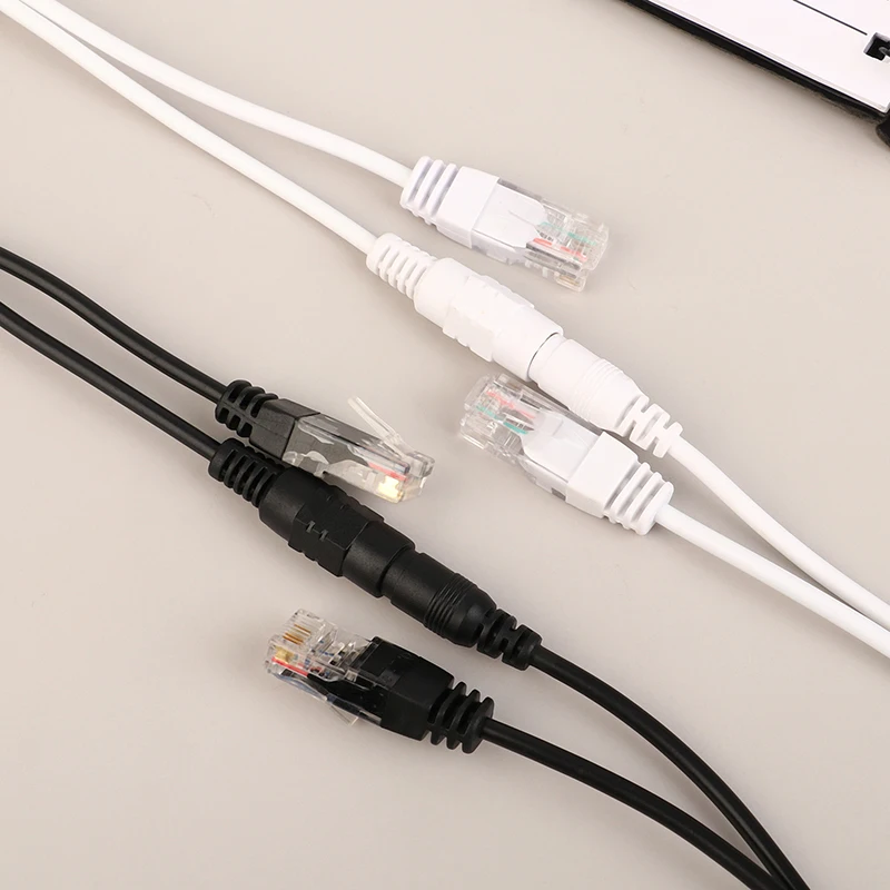 1 Set POE Cable Passive Power Over Ethernet Adapter Cable POE Splitter RJ45 Injector Power Supply Module 12V For IP Camea