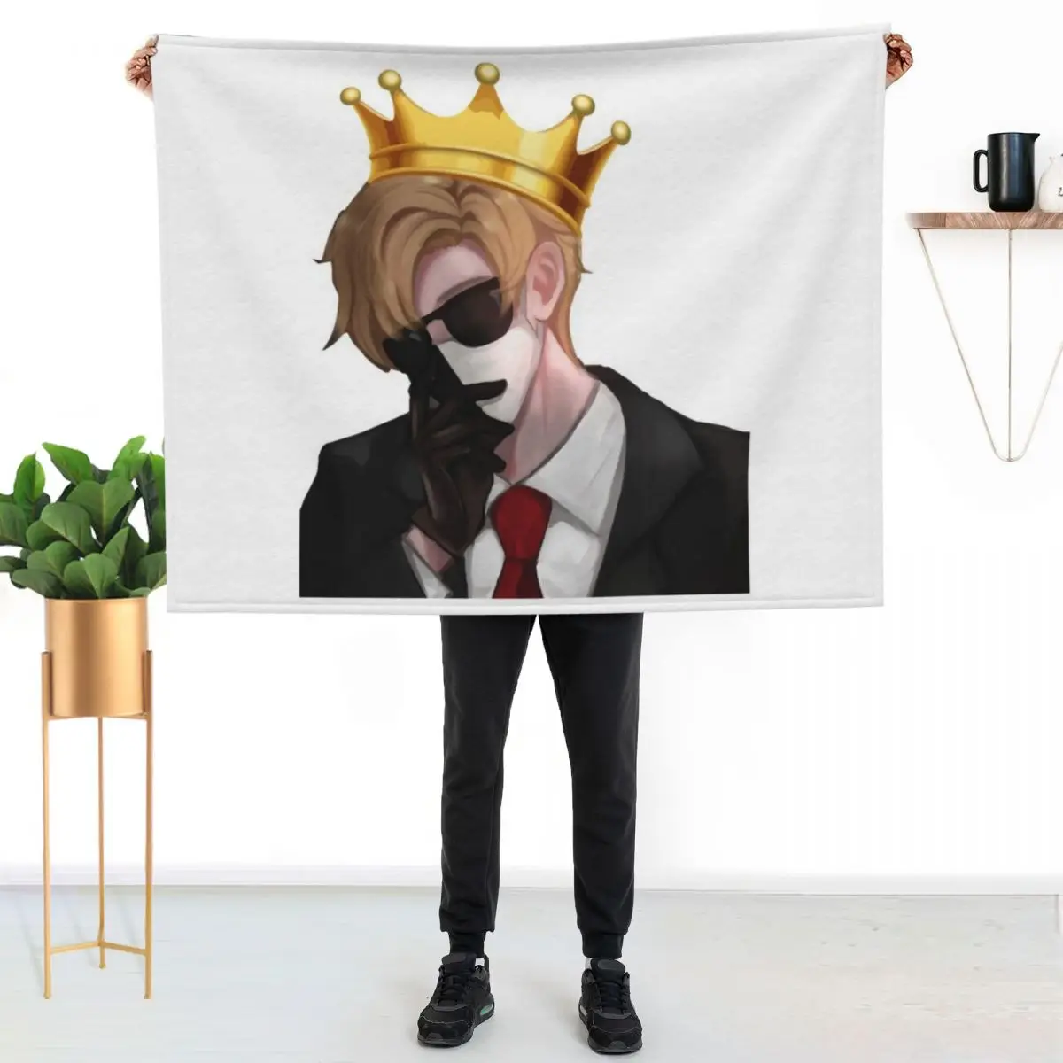 

Ranboo Merch,RANBOO Throw Blanket Portable Lightweight Blanket for Travel Camping