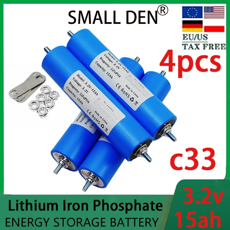 3.2V 15Ah A-grade lithium iron phosphate battery C33 is used for retrofitting inverter batteries, motorcycle and car motors