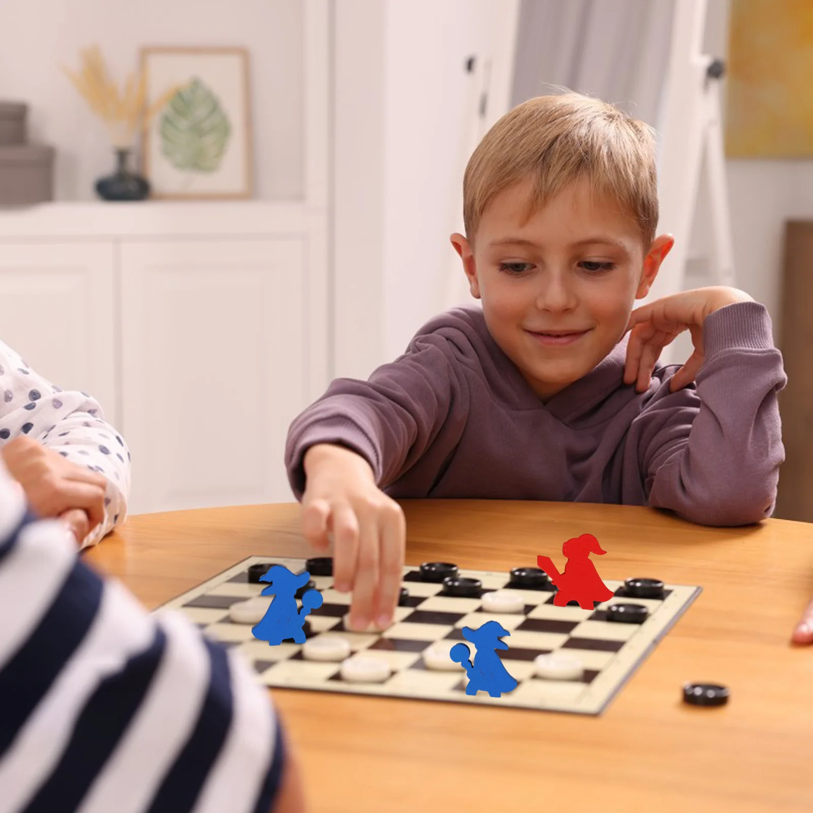 10 قطعة قطع شطرنج خشبية ناعمة لدغ-بيادق لألعاب الطاولة استبدال مكونات ألعاب الطاولة التعليمية