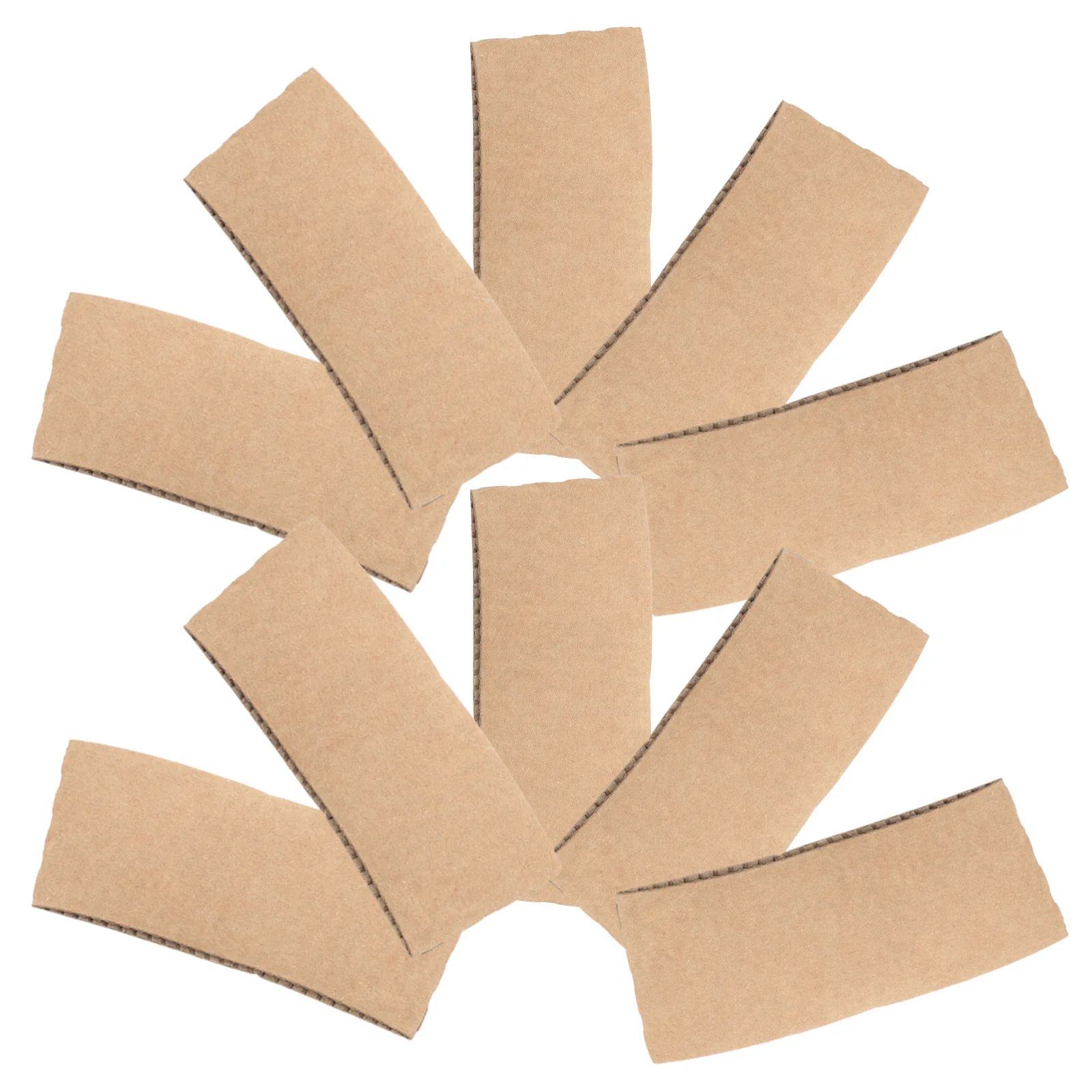 

100Pcs Corrugated Cardboard Coffee Cup Sleeves Heat Insulation Sturdy Kraft Paper for Hot Drinks Design Commercial