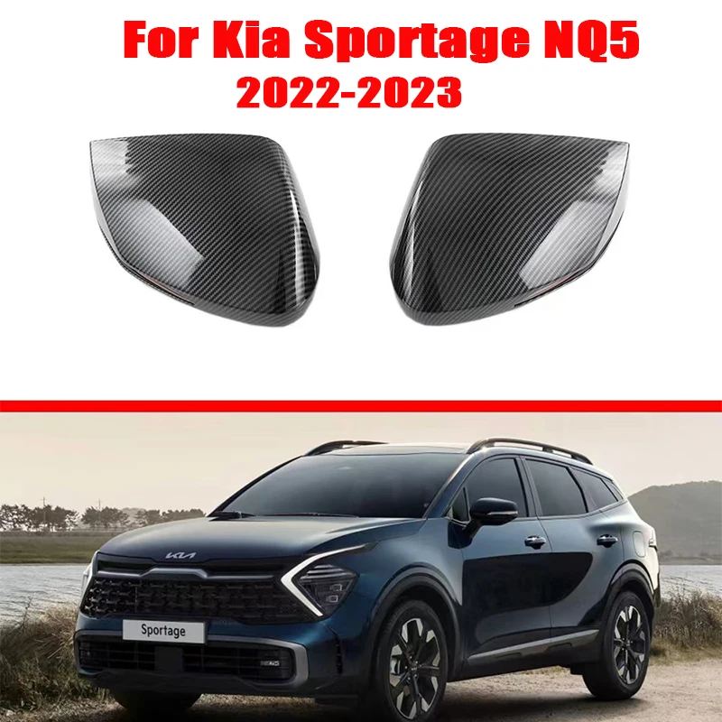 

Car Side Rearview Mirror Cap Covers Shell Trim Sticker Exterior For Kia Sportage NQ5 2022 2023 Hybrid X GT Line HEV Accessories