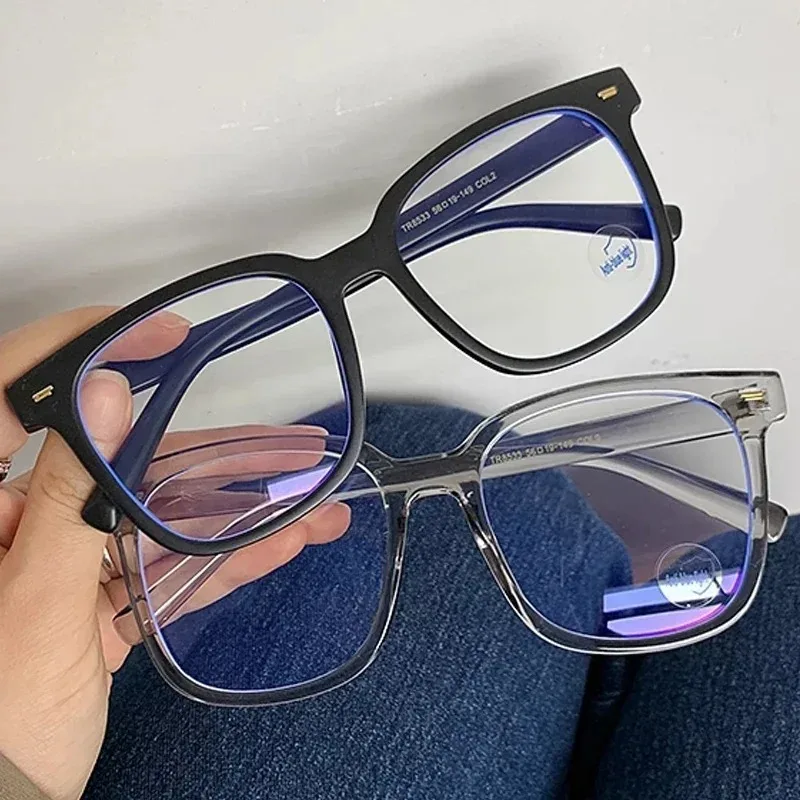 New Light Frame Anti Blue Glasses Transparent Optical Glasses Women Men Square Eyewear Blocking Eyeglasse Spectacle Eyeglasses view 6
