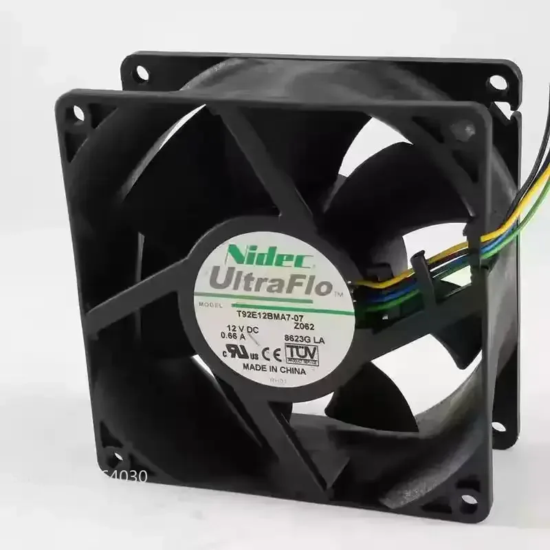 LY SLIDER T92E12BMA7-07 DC 12V 0.66A 9238 PWM Cooling Fan, 92x92x38mm High Speed Server Miner Inverter Axial Exhaust Fan