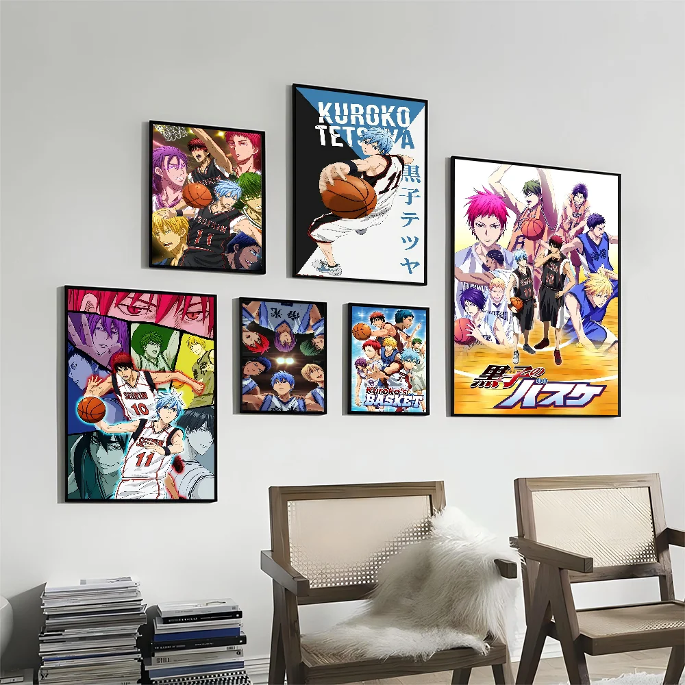 Kurokos Basketball Anime Canvas Good Quality Prints And Posters Whitepaper Sticker DIY Room Bar Cafe Aesthetic Art Wall Paint