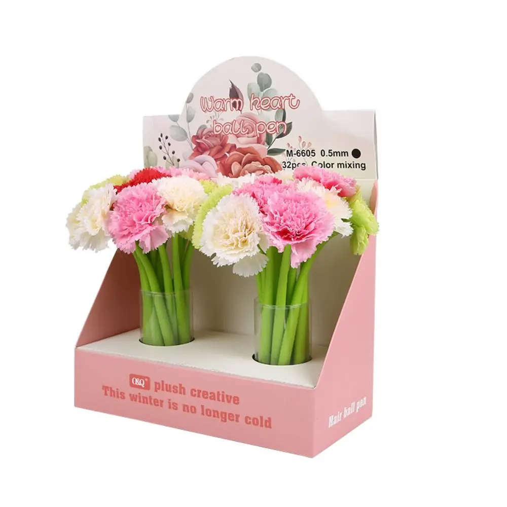 Simulation Rose Flower Artificial Rose Pens Signing Neutral Gel Pen Signature Pen Quick-Drying 0.5mm Gel Ink Pens