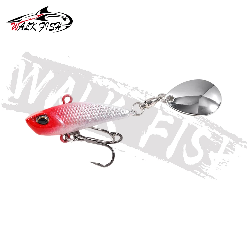 WALK FISH Metall VIB Spinner Köder 7g 11g 15g 21g Vibration Angeln Köder Rotierenden Schwanz pailletten Japan Wobbler Trolling Köder Pesca