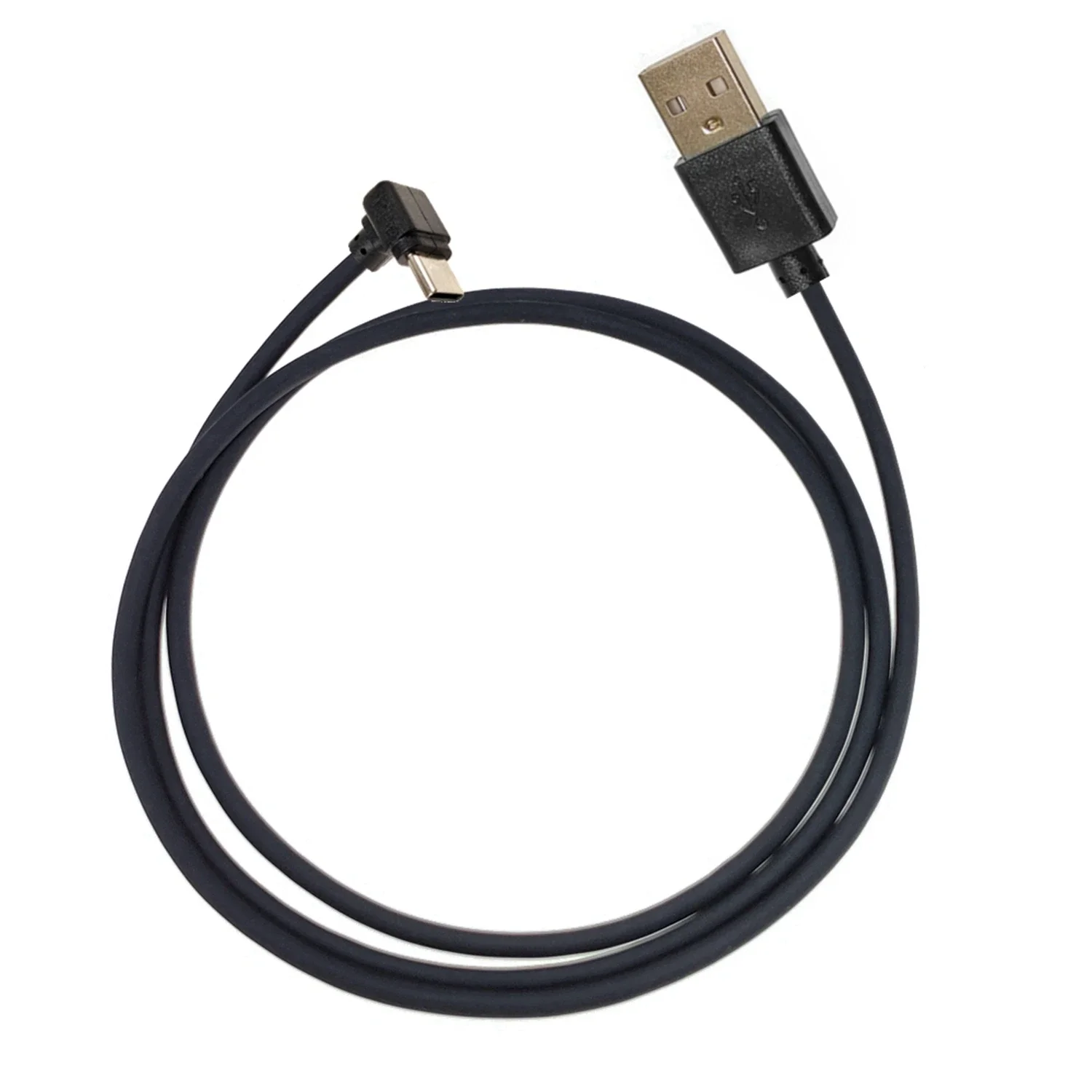 Kabel Data Ganda USB2.0 Kemudi Tipe C 25CM 50CM 100CM, Kabel Pengisi Daya Ponsel Mobil Sudut 90 Derajat, Kiri dan Kanan