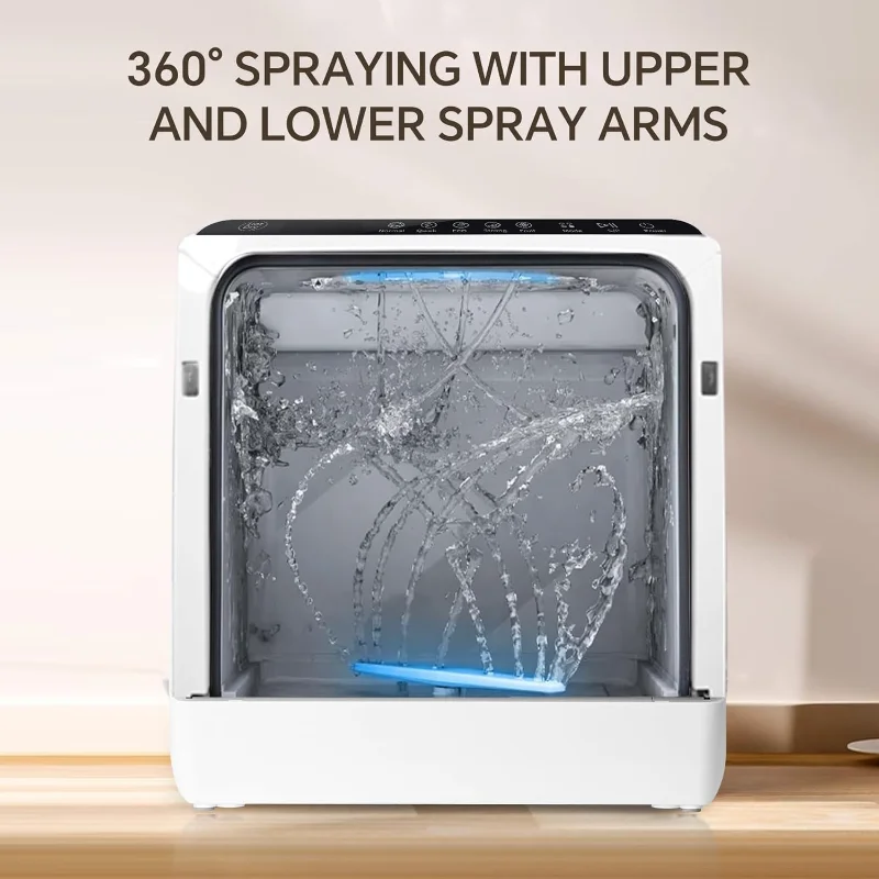 Tabletop Dishwasher Countertop Dishwasher With Water Tank, Portable Dishwasher Countertop With 6 Wash Programs  .used