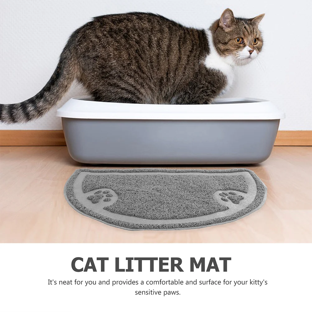 

2Pcs Cat Litter Rug Non Slip Large Durable Litter Mat for Cats Indoor Pet Supply Non-Skid Pet Mat Cat Dog Food Pad
