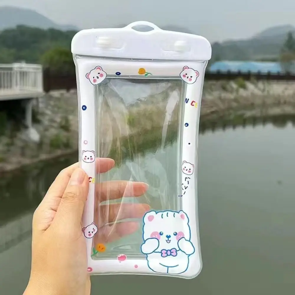 Seal Type Mobile Phone Waterproof Bag Transparent Cartoon Screen Rainproof Bag Universal Underwater Dry Waterproof Phone Pouch