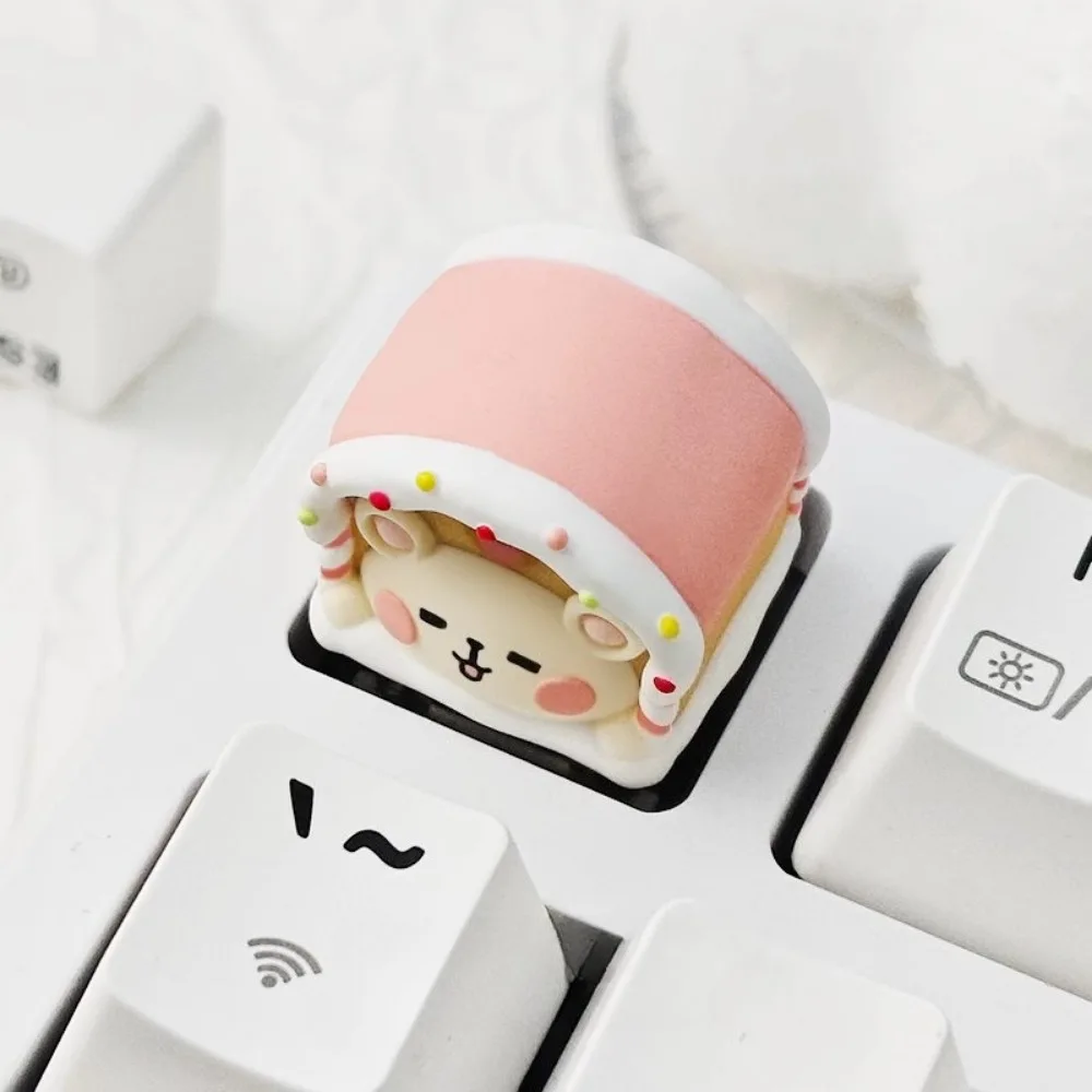 Candy Animal Artisan Keycap Anime Cute Keyboard Cap Original Cartoon Customizable Resin KeyCap Mechanical Keyboard Accessories