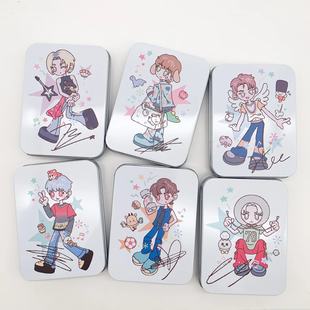 

Kpop RIIZE A-level Tinplate Frosted Storage Box Three Inch Small Card Desktop Storage Box SHOTARO EUNSEOK WONBIN Fans Collection