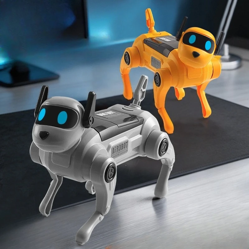 Electric Robot Dog AI Voice Control DIY Assembly Intelligent Robot Dog Mechanical Dog STEM Toy Science Experiment Kits