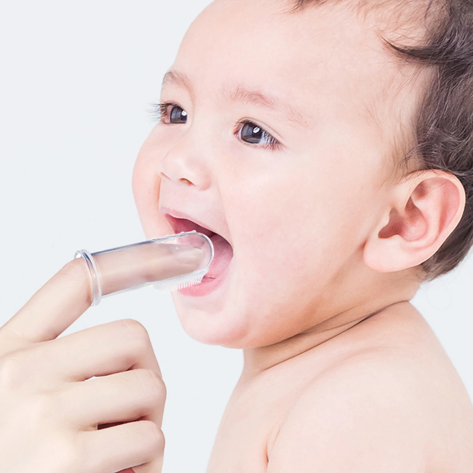 

3Pcs Infant Finger Toothbrush Soft Silicone Toddler Dental Brush for Kids Oral Hygiene Portable for Travel Home Use