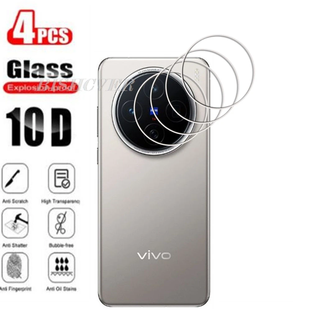 4Pcs Camera Lens Glass For Vivo X200 X200Pro Mini Screen Protector Cover Film Camera Lens Protector Protective Film