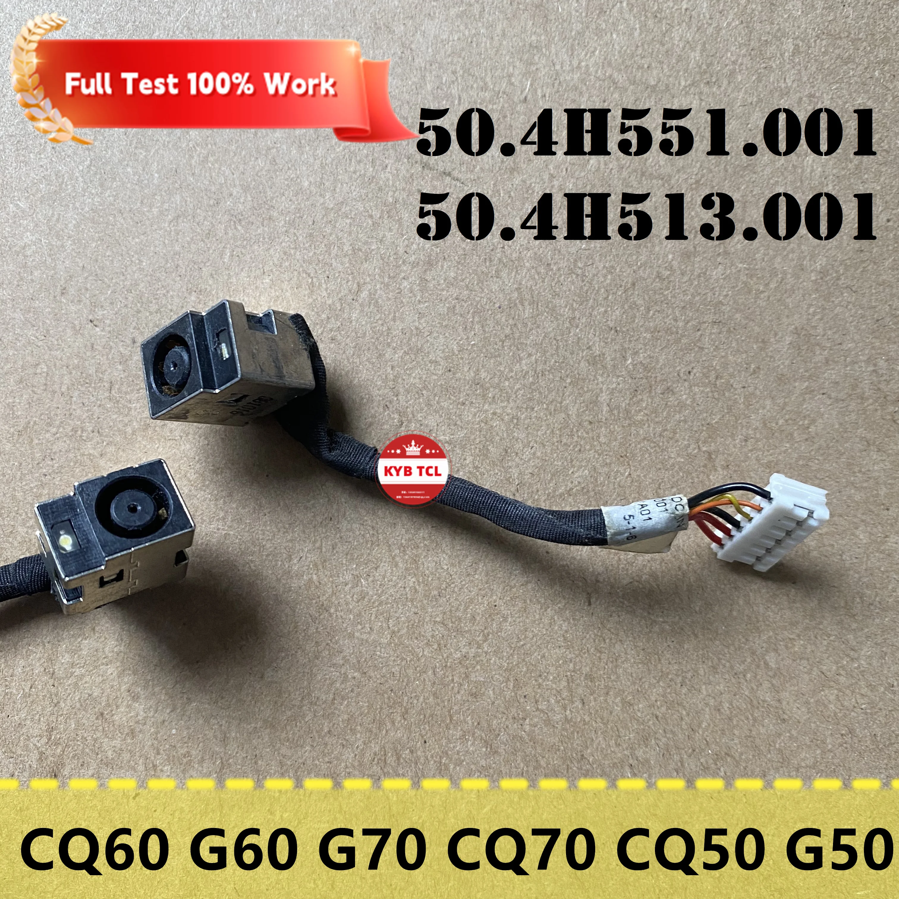 Laptop DC Power Jack with Cable 50.4H551.001 50.4H513.001 For HP Presario CQ60 G60 G70 CQ70 CQ50 G60-635DX G50