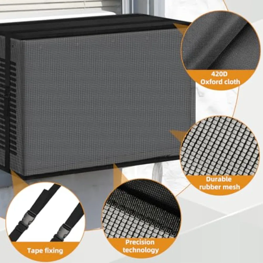 NNG Outdoor Window Air Conditioner Cover Compatible with Midea 8000 BTU 10000 BTU 12000 BTUWindow AC Mesh Cover for Outside Win