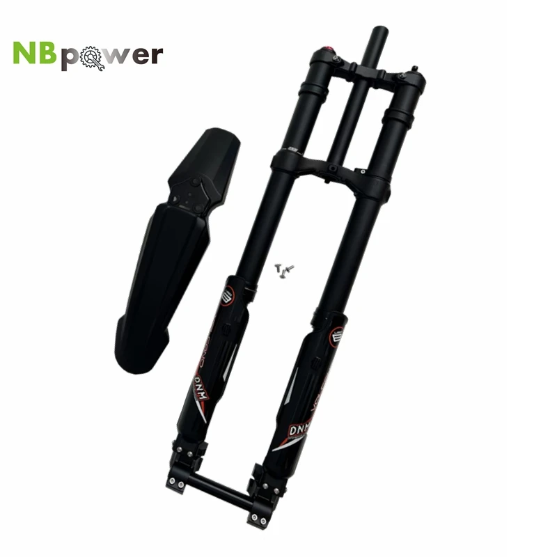 

DNM USD-8S Oil Spring Suspension Electric Bicycle 110x20mm Thru Axle Front Fork Dual Disc Brake with front Mudguard Fender set