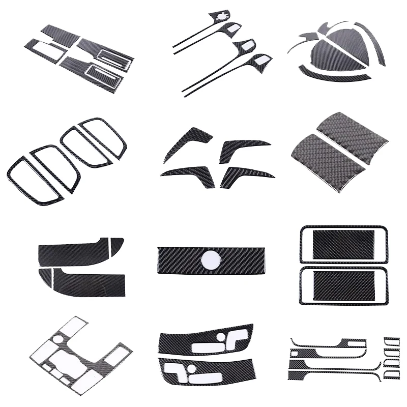 

For Audi A8 D3 D4 2004-2012 Soft Carbon Fiber Car Central Control Dashboard Panel Sticker Door Trim Sticker Car Accessories