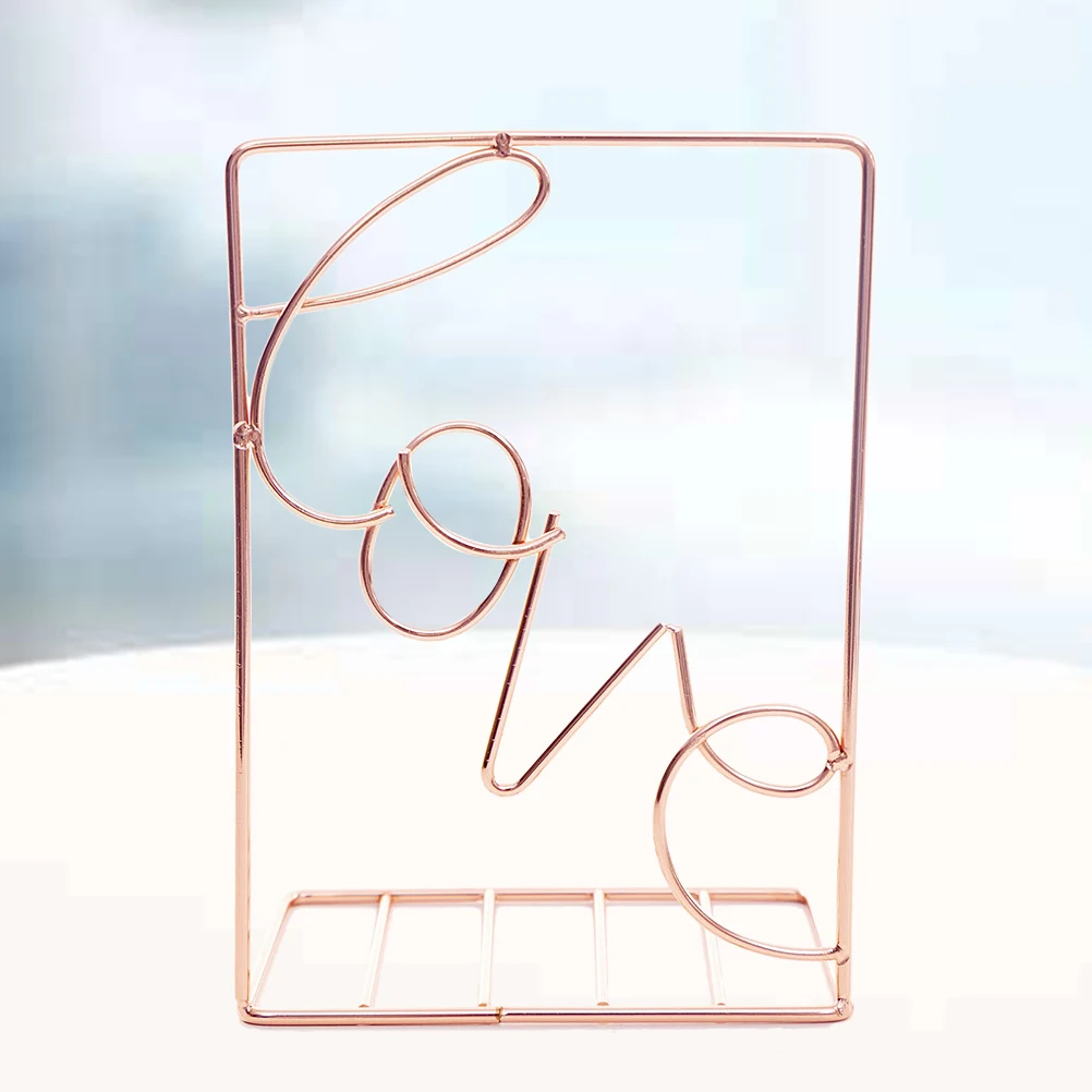 

Iron Bookends Wrought Metal Love Shape Non Book Stoppers for Home Office Classroom Library Desktop ganizer Shelf
