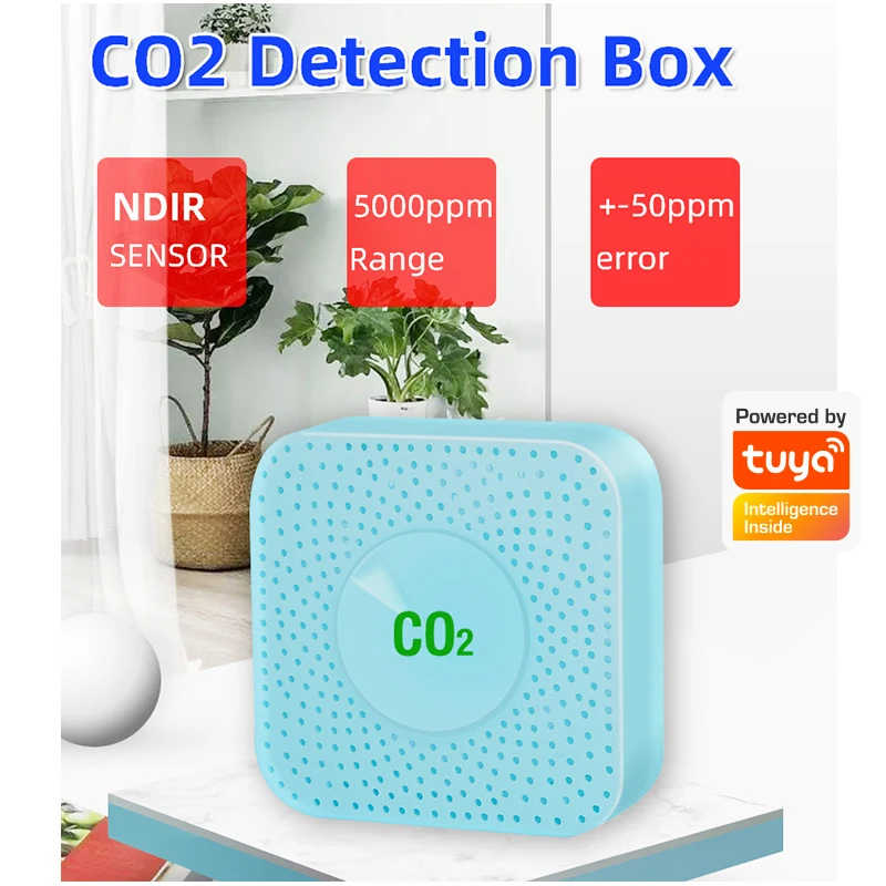 Imagem -02 - Tuya Smart Wifi Co2 Sensor Ndir Alta Precisão Home Linked Detector de Co2 Monitor de ar Household Smartlife App