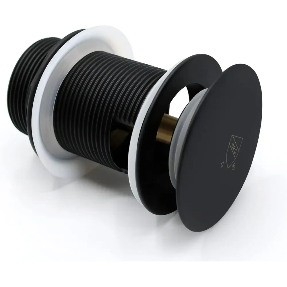 Freestanding Bathtub with Matte Black Finish, UPC Certified, Includes Drain Stopper