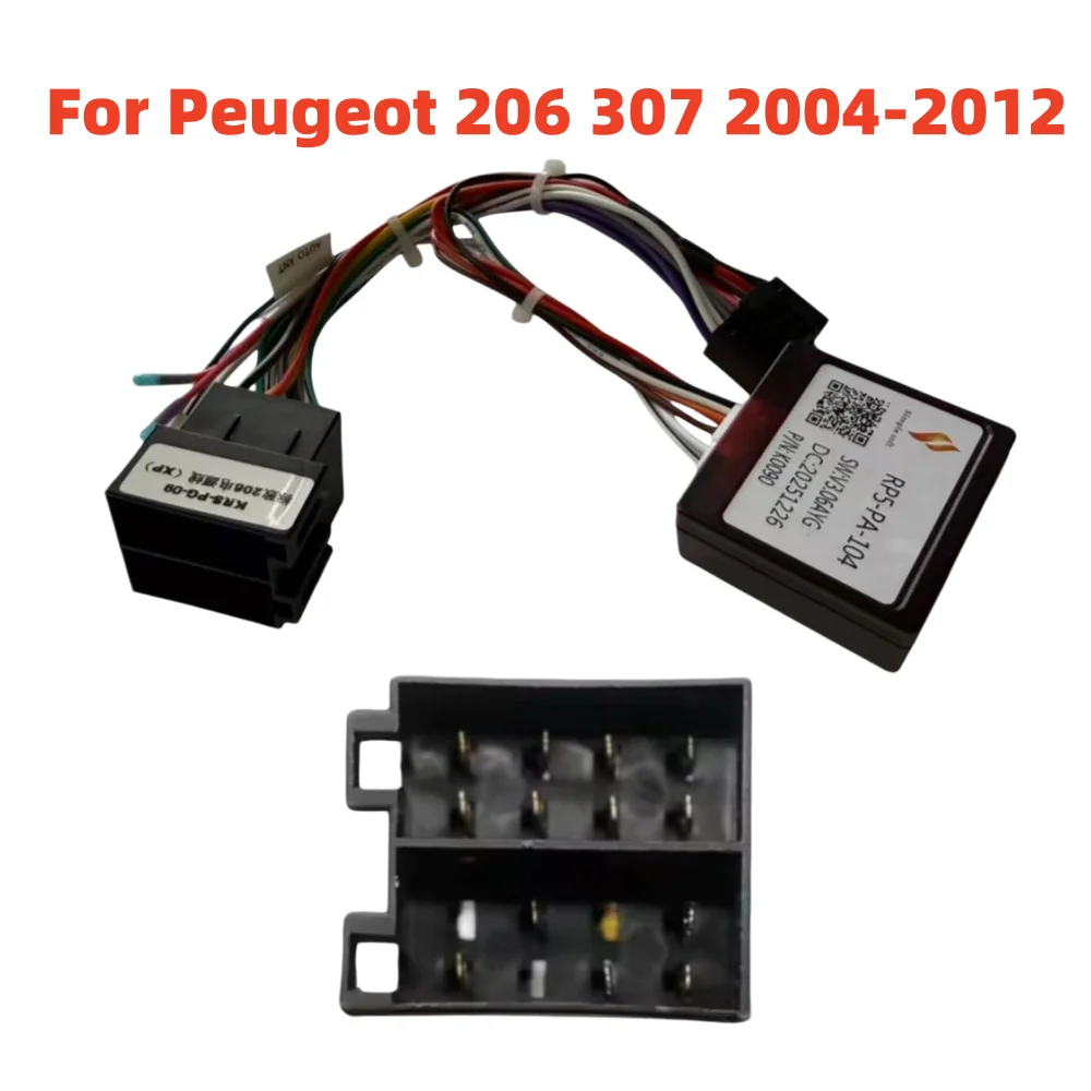 Simple Soft Car Wiring Harness Adapter Canbus Box Decoder RP5-PA-104 Android Radio Power Cable For Peugeot 206 307 2004-2012