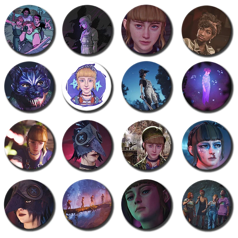58mm 1PC Lost Records Bloom And Rage Badges Round Badge Tinplate Coin Brooch Clothing Backpack Accessories Lapel Pin