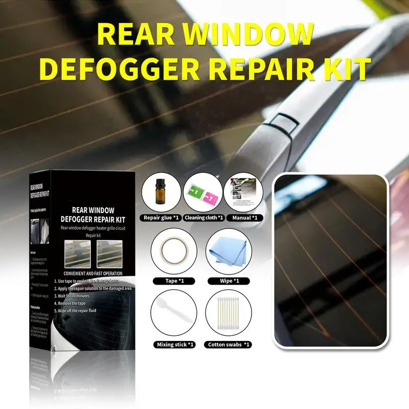 

Automotive Defogger Repair Kit Car Defroster Tabs Complete Windshield Defroster Repair Kit For Scratched Defroster