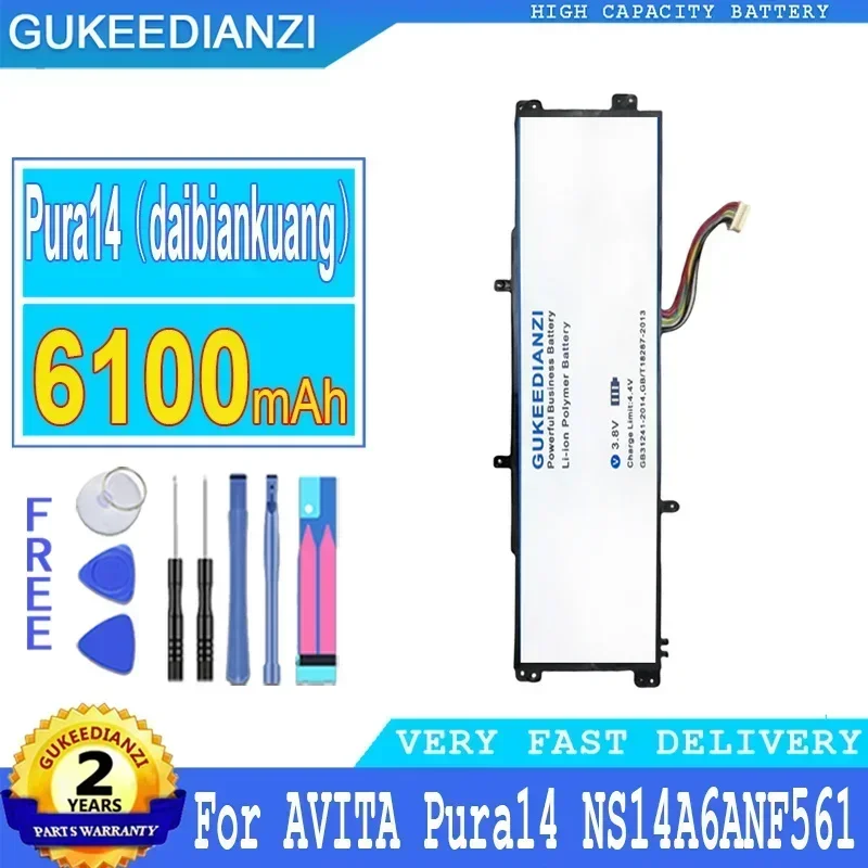 

Replacement Mobile Phone Batteries 6100mAh For AVITA Pura14 pura 14 NS14A6ANF561 CN6613-2S3P Smartphone Portable Battery