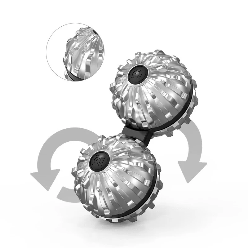 OEM Multifunctional Portable Metal Connected Massage Ball Finger Spinner Anti-Lost Stress Relief Fidget Toy for Adults Gift