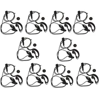 Lot 10pcs K-Type Earhook Walkie Talkie Earphone with Microphone Mic Headset for BaoFeng BF888S UV-5R UV 5R UV-5RE UV-B5 Kenwood