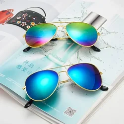 2024 Anti Reflective Vintage Pilot Sunglasses Fashionable Men's and Women's Multi-color Sunglasses Unisex Sunscreen Sunglasses