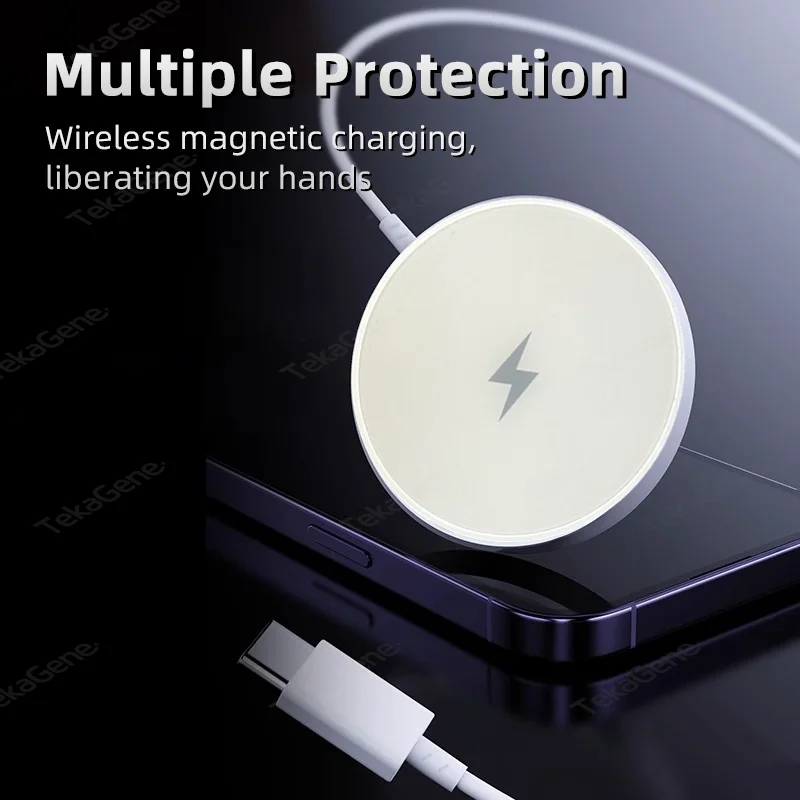 15W Type-C Wireless Magnetic Suction Fast Charger For Apple iPhone 15 14 13 12 Pro Max Huawei Xiaomi For Samsung Galaxy S24