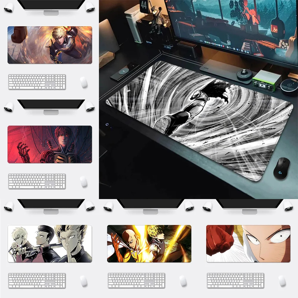 Rubber Anime One Punchs Man Mousepad HD Printing Computer Gamers Locking Edge Non-slip Mouse Pad XXL90x40cm Keyboard PC Desk Pad