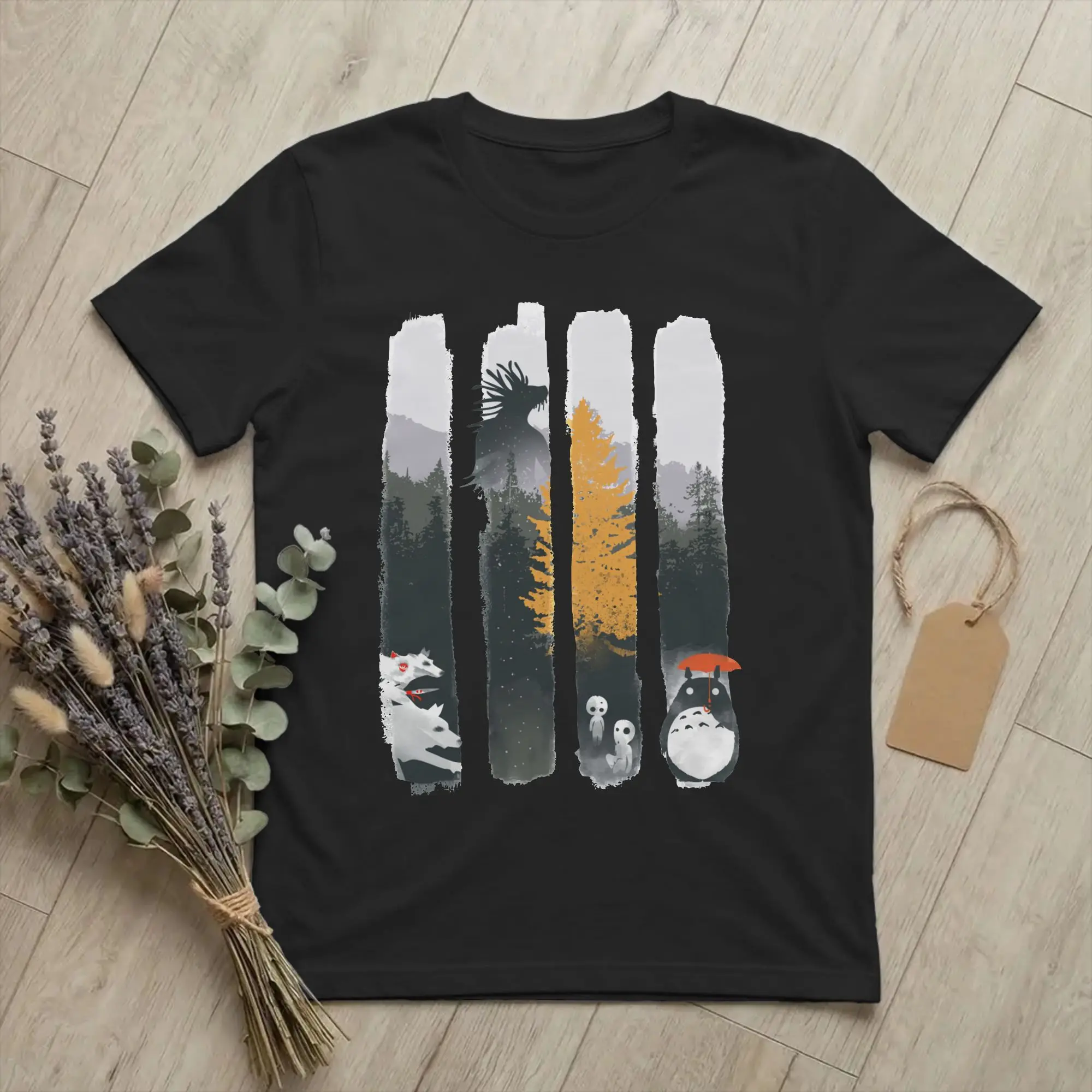 Forest Protectors T Shirts for Men Women Pure Cotton Hipster T-Shirt Round Collar Hayaos Miyazakis Tees Short Sleeve Clothes