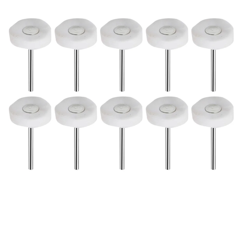 Rotary Tool Cloth Polishing Rotary Tool Buffing Pad Cotton Wheel+metal Handle For Jewelry Metal Exquisite Rotary