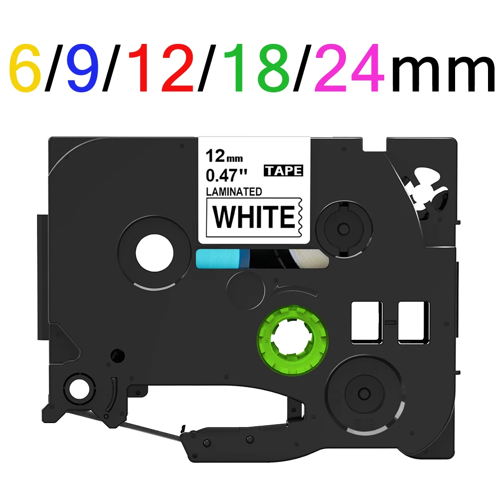 AZe-231 Laminated AZe Label Tape 6/9/12mm Compatible for Brothe P-touch Printer PT-E500W PT-D200 PT-H107 PTP710BT tze-231 tze221